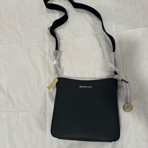 Michael Kors Black and Gold Crossbody Bag